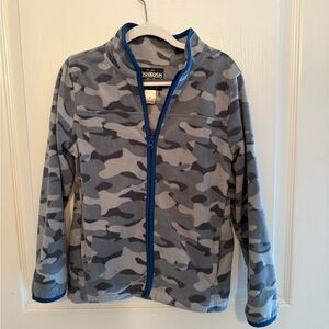 OshKosh B'gosh Kids Camo Fleece Jacket - Blue and Gray